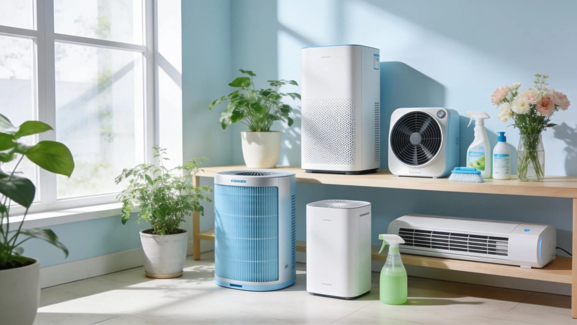 Why Indoor Air Quality Matters for Your Health 3 Air filtration and ventilation systems in a bright home, emphasizing strategies to improve indoor air quality